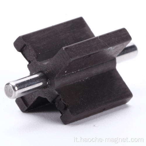Magnete in nylon in plastica con magnete rotore di ferrite in fabbrica